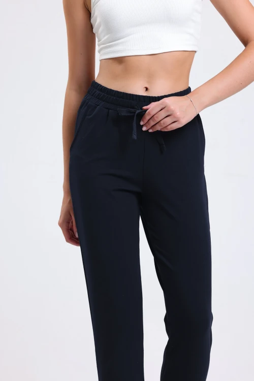 Beli Büzgülü Paçası Lastikli Cepli Rahat Kesim Eşofman Altı