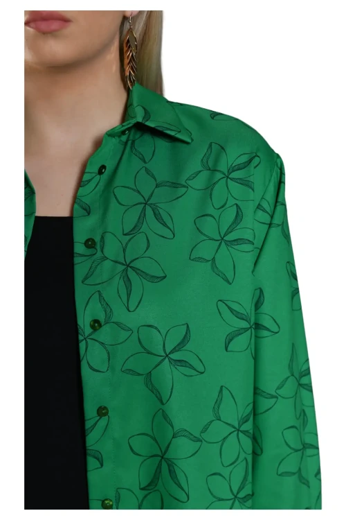Bol Kalıp Arkası Uzun Desenli Uzun Kollu Gömlek SBD-DIOR-104