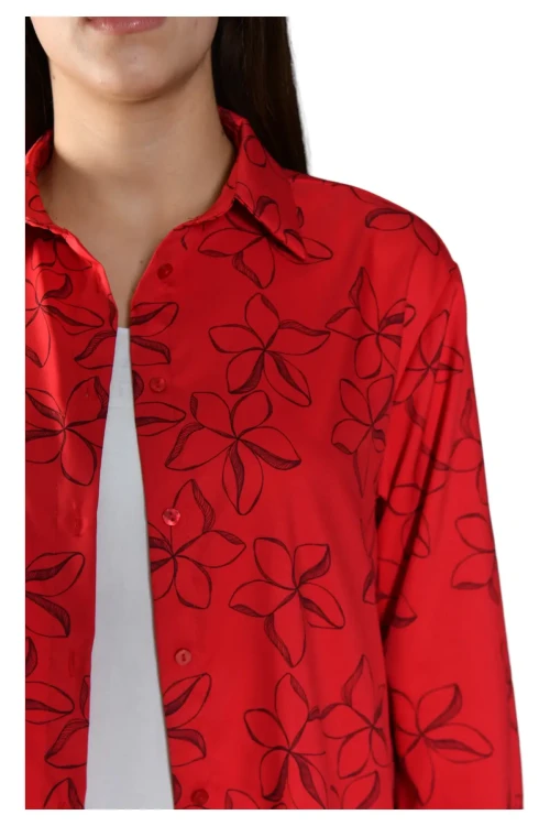 Bol Kalıp Arkası Uzun Desenli Uzun Kollu Gömlek SBD-DIOR-104