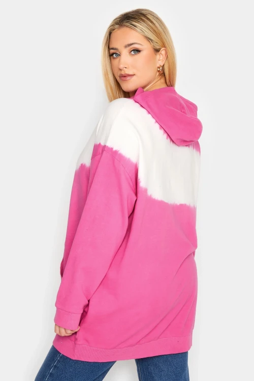 Büyük Beden Batik Desenli Önü Cepli Kapüşonşlu Sweatshirt 301593