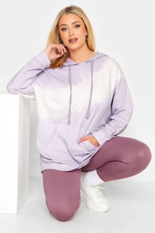 Büyük Beden Batik Desenli Önü Cepli Kapüşonşlu Sweatshirt 301594