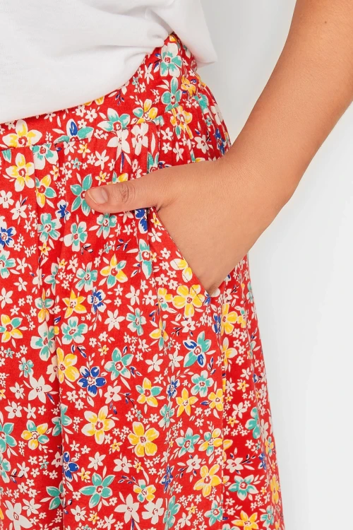 Büyük Beden Beli Lastikli Desenli Bol Kesim Likralı Şort 302409