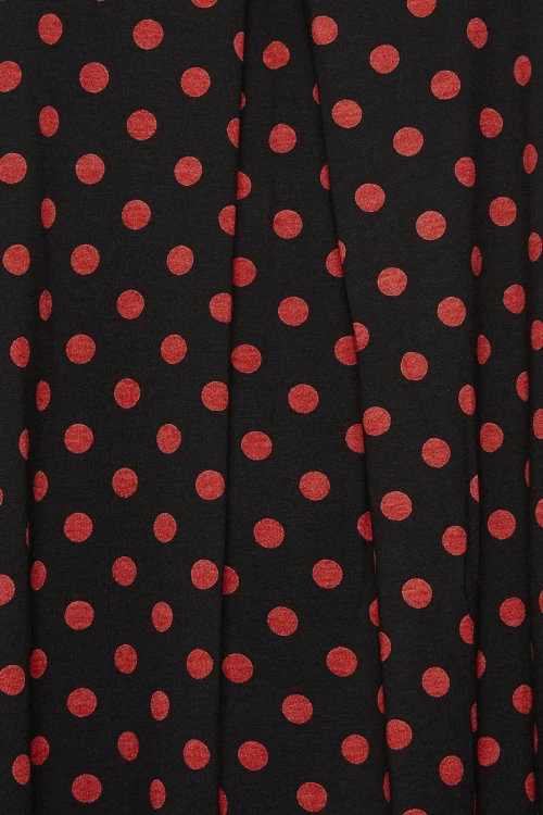 Büyük Beden Sıfır Kol Bisiklet Yaka Puantiye Desenli Bluz 302252