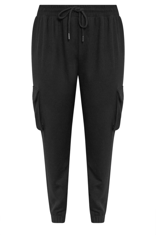 Büyük Beden Paçası Lastikli Beli Bağcıklı Cepli Jogger Pantolon 302751