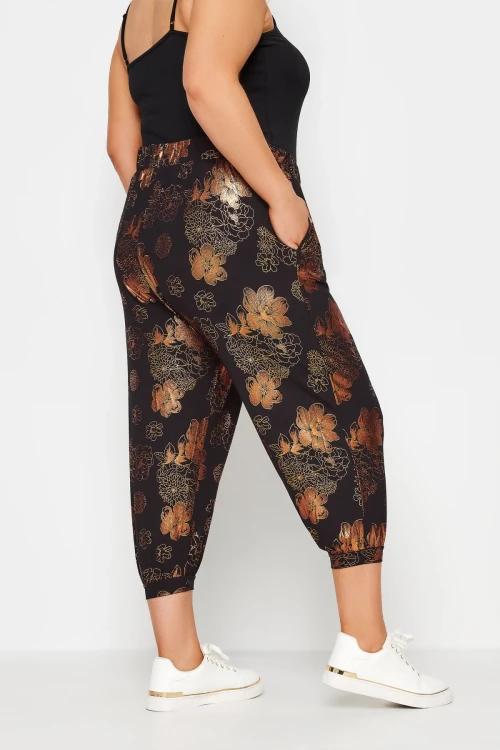 Büyük Beden Paçası ve Beli Lastik Detaylı Cepli Jogger Pantolon 302581