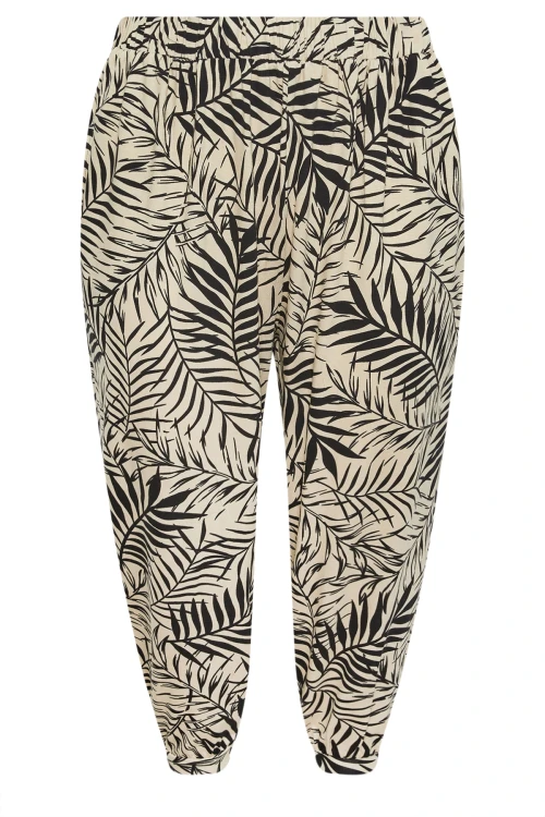 Büyük Beden Paçası ve Beli Lastik Detaylı Cepli Jogger Pantolon 145096