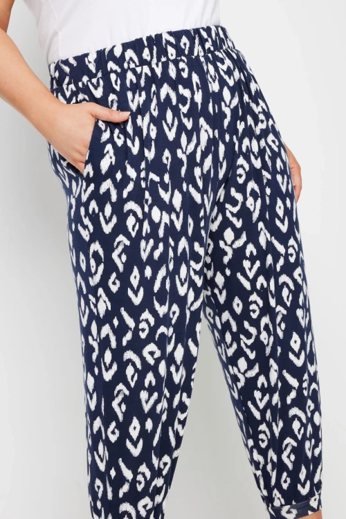 Büyük Beden Paçası ve Beli Lastik Detaylı Cepli Jogger Pantolon 302583