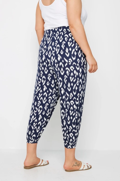 Büyük Beden Paçası ve Beli Lastik Detaylı Cepli Jogger Pantolon 302583