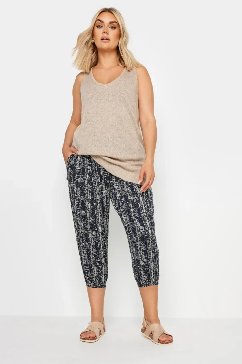 Büyük Beden Paçası ve Beli Lastik Detaylı Cepli Jogger Pantolon 303213