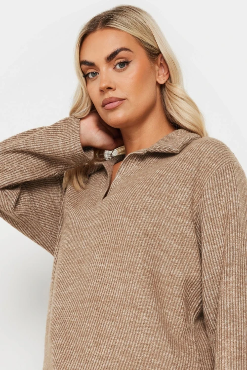 Büyük Beden V Yakalı Yumuşak Dokulu Uzun Kollu İnce Triko Kazak 322295