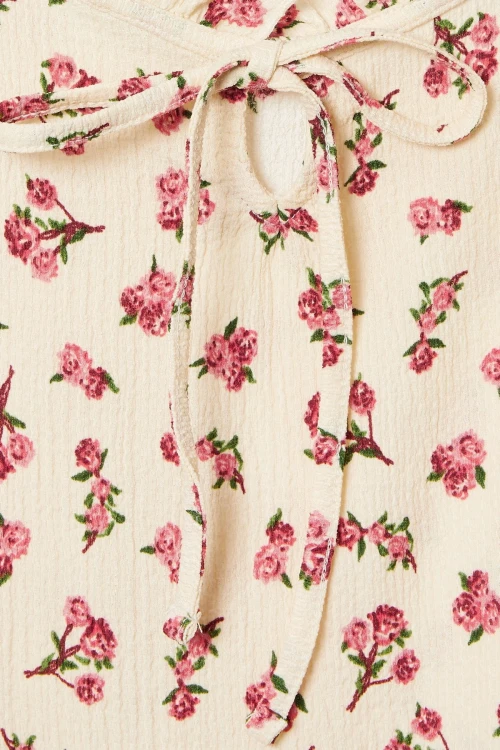 Büyük Beden Çiçek Desenli Bürümcük Kumaş Kare Yaka Kolsuz Bluz 322688