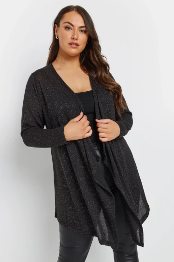 Büyük Beden Önü Kapamasız Uzun Kollu İnce Mevsimlik Hırka 303641