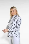 Bol Kalıp Arkası Uzun Desenli Uzun Kollu Gömlek SBD-DIOR-201