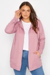 Büyük Beden Boydan Fermuarlı Kapüşonlu Uzun Kollu Sweatshirt 173420