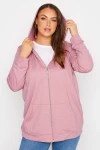 Büyük Beden Boydan Fermuarlı Kapüşonlu Uzun Kollu Sweatshirt 173420