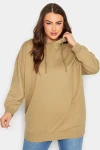 Büyük Beden Kapüşonlu Rahat Kesim Uzun Kollu Sweatshirt 171910