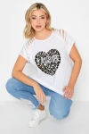 Büyük Beden Kesik Omuz Detaylı Bisiklet Yaka Yarım Kollu T-shirt 320942