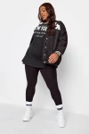Büyük Beden Önü Baskılı V Yaka Yarım Kollu Uzun Kesim T-Shirt 302504