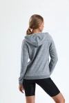 Kapüşonlu Normal Kalıp Uzun Kollu Yazı Baskılı Ince Örme Sweatshirt 12462644