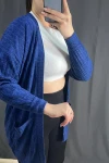 Büyük Beden Önü Kapamasız Cepli Midi Boy Hırka 301750