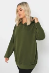 Büyük Beden Uzun Kollu Rahat Kalıp Kapüşonlu Sweatshirt 303555