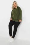 Büyük Beden Uzun Kollu Rahat Kalıp Kapüşonlu Sweatshirt 303555