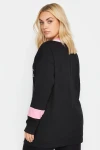 Büyük Beden V Yaka Uzun Kollu Baskılı Sweatshirt 303004