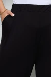 Büyük Beden Beli Lastikli Cepli Geniş Paça Pantolon 143418