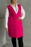 Büyük Beden Sıfır Kol Önü Düğmeli Cep Görünümlü Hırka 300861