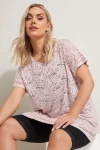 Büyük Beden V Yaka Kolsuz Astarsız Dantel T-shirt 304090