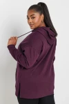 Büyük Beden Yumuşak Dokulu Kapüşonlu Uzun Kollu Cepli Sweatshirt 126622